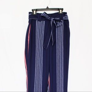 EXPRESS HIGH WAISTED PAPER BAG STYLE BLUE PANTS 00